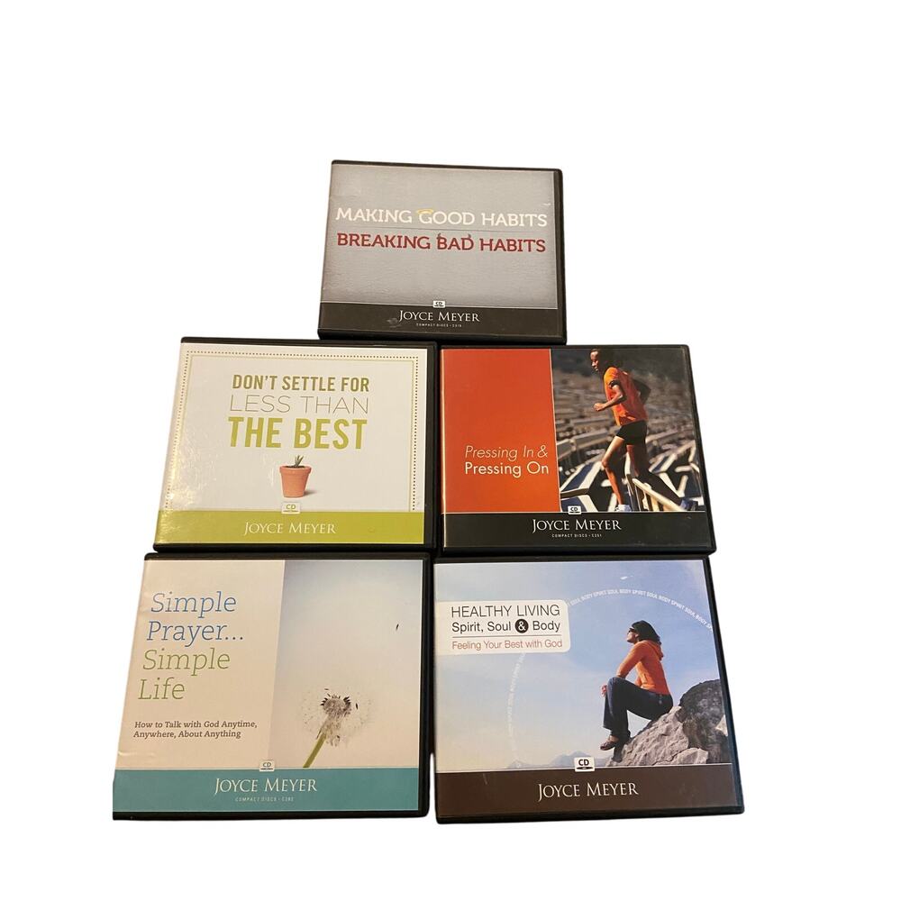 5 Lot Joyce Meyer's Audio CD Box Sets Religious Cd's Mental Health